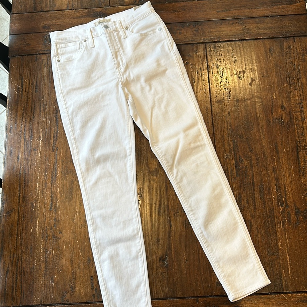 White 10” high Rise Skinny